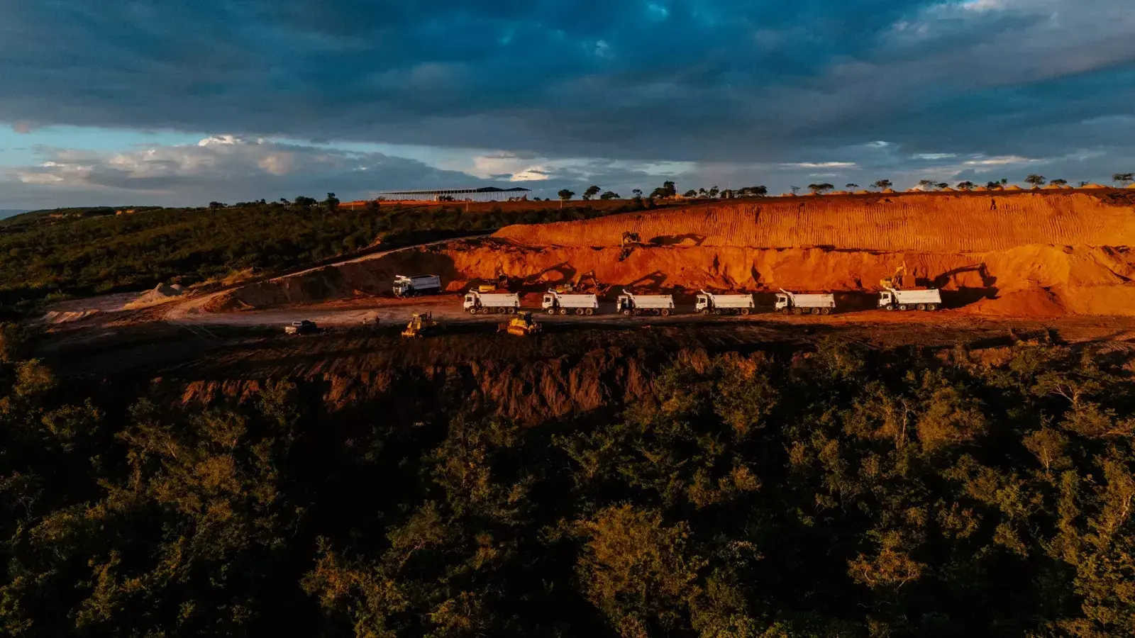 Vista aérea das operações Hardstone